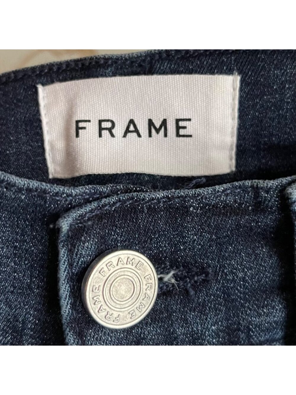 FRAME Womens Le Palazzo Crop Jeans Size 26 Wide Leg Raw Hem Quiet Luxury NWT - Picture 3 of 12
